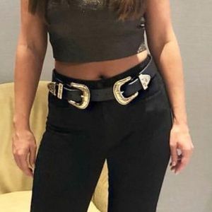 B-low the belt genuine leather black belt